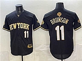 Men's New York Knicks #11 Jalen Brunson Black Gold 2026 Finals Patch Stitched Jersey Dzhi,baseball caps,new era cap wholesale,wholesale hats