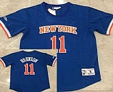 Men's New York Knicks #11 Jalen Brunson Blue Short-Sleeved Swingman Stitched Throwback Jersey Dzhi,baseball caps,new era cap wholesale,wholesale hats