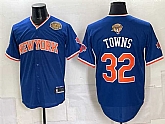 Men's New York Knicks #32 Karl-Anthony Towns Blue 2026 Finals & Eastern Conference Champions Patch Stitched Jersey Dzhi,baseball caps,new era cap wholesale,wholesale hats