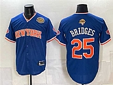 Men's New York Knicks #25 Mikal Bridges Blue 2026 Finals & Eastern Conference Champions Patch Stitched Jersey Dzhi,baseball caps,new era cap wholesale,wholesale hats