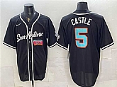 Men's San Antonio Spurs #5 Stephon Castle Black Stitched Jersey Dzhi,baseball caps,new era cap wholesale,wholesale hats