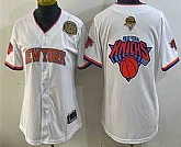 Women's New York Knicks Team Big Logo White 2026 Finals Eastern Conference Champions Patch Stitched Jersey Dzhi,baseball caps,new era cap wholesale,wholesale hats