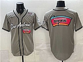 Men's San Antonio Spurs Team Big Logo Gray USA 250' Patch Stitched Jersey Dzhi,baseball caps,new era cap wholesale,wholesale hats