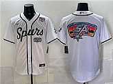 Men's San Antonio Spurs Team Big Logo White USA 250' Patch Stitched Jersey Dzhi,baseball caps,new era cap wholesale,wholesale hats