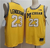 Men's Michigan Wolverines #23 Yaxel Lendeborg Yellow 2026 Vapor Limited Stitched Jersey,baseball caps,new era cap wholesale,wholesale hats