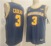 Men's Michigan Wolverines #3 Elliot Cadeau Navy 2026 Vapor Limited Stitched Jersey,baseball caps,new era cap wholesale,wholesale hats