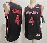 Men's Houston Cougars #4 Kingston Flemings Black 2026 Stitched Jersey,baseball caps,new era cap wholesale,wholesale hats