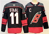 Men's Carolina Hurricanes #11 Jordan Staal Black 2024-25 With C Patch Stitched Hockey Jersey,baseball caps,new era cap wholesale,wholesale hats