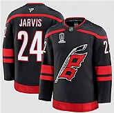 Men's Carolina Hurricanes #24 Seth Jarvis Black 2026 Stanley Cup Champions Home Stitched Jersey Dzhi,baseball caps,new era cap wholesale,wholesale hats
