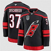 Men's Carolina Hurricanes #37 Andrei Svechnikov Black 2026 Stanley Cup Final Home Premium Stitched Jersey Dzhi,baseball caps,new era cap wholesale,wholesale hats