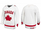 Men's Team Canada Adult White Blank Jersey Dzhi,baseball caps,new era cap wholesale,wholesale hats