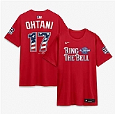 Men's National League #17 Shohei Ohtani Red 2026 All-Star Game Name & Number T-Shirt,baseball caps,new era cap wholesale,wholesale hats