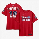 Men's National League #18 Yoshinobu Yamamoto Red 2026 All-Star Game Name & Number T-Shirt,baseball caps,new era cap wholesale,wholesale hats