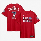 Men's National League #7 Corbin Carroll Red 2026 All-Star Game Name & Number T-Shirt,baseball caps,new era cap wholesale,wholesale hats