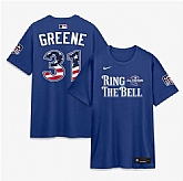 Men's American League #31 Riley Greene Blue 2026 All-Star Game Name & Number T-Shirt,baseball caps,new era cap wholesale,wholesale hats
