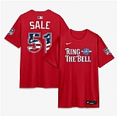 Men's National League #51 Chris Sale Red 2026 All-Star Game Name & Number T-Shirt,baseball caps,new era cap wholesale,wholesale hats