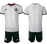 Men's Mexico Blank White Away Soccer Jersey Suit,baseball caps,new era cap wholesale,wholesale hats