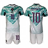 Men's Portugal Team #10 Bernardo Silva Green 2026 World Cup Away Soccer Jersey Suit,baseball caps,new era cap wholesale,wholesale hats