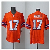 Men's Denver Broncos #17 Jaylen Waddle Orange 2026 F.U.S.E. Mile High Collection 1977 Throwback Vapor Limited Stitched Jersey,baseball caps,new era cap wholesale,wholesale hats