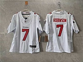 Women's Atlanta Falcons #7 Bijan Robinson White 2026 New F.U.S.E. Stitched Jersey(Run Small),baseball caps,new era cap wholesale,wholesale hats