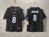 Women's Baltimore Ravens #8 Lamar Jackson Black F.U.S.E. Vapor Jersey(Run Small),baseball caps,new era cap wholesale,wholesale hats