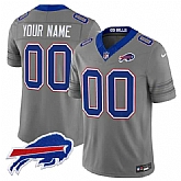 Men's Buffalo Bills Active Player Custom Gray F.U.S.E. 2026 Nickel City Vapor Stitched Jersey,baseball caps,new era cap wholesale,wholesale hats