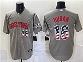 Men's Boston Red Sox #16 Jarren Duran Gray 2026 USA 250 Fourth of July Home Stitched Jersey Dzhi,baseball caps,new era cap wholesale,wholesale hats