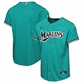Men's Miami Marlins Blank Teal Alternate Stadium Stitched Jersey Dzhi Dzhi,baseball caps,new era cap wholesale,wholesale hats