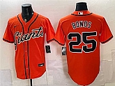 Men's San Francisco Giants #25 Barry Bonds Orange Cool Base Stitched Jersey,baseball caps,new era cap wholesale,wholesale hats