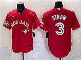 Men's Toronto Blue Jays #3 Myles Straw Red 50 Seasons Patch Stitched Jersey Dzhi,baseball caps,new era cap wholesale,wholesale hats