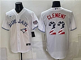 Men's Toronto Blue Jays #22 Ernie Clement White 2026 USA 250 Fourth of July Stitched Jersey Dzhi,baseball caps,new era cap wholesale,wholesale hats