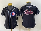 Youth Chicago Cubs Team Big Logo 2026 Fashion Replica Black Out Stitched Jersey Dzhi,baseball caps,new era cap wholesale,wholesale hats