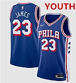 Youth Philadelphia 76ers #23 LeBron James Royal 2026 Icon Edition Stitched Jersey,baseball caps,new era cap wholesale,wholesale hats
