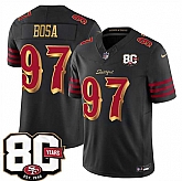Men's San Francisco 49ers #97 Nick Bosa Black 80th Anniversary Patch Rivalries 2026 F.U.S.E. Vapor Untouchable Limited Stitched Jersey Dzhi,baseball caps,new era cap wholesale,wholesale hats