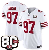 Men's San Francisco 49ers #97 Nick Bosa White 80th Anniversary Patch 2026 F.U.S.E. Vapor Untouchable Limited Stitched Jersey Dzhi,baseball caps,new era cap wholesale,wholesale hats