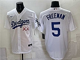 Men's Los Angeles Dodgers x KAWS #5 Freddie Freeman White Vapor Premier Limited Stitched Jersey,baseball caps,new era cap wholesale,wholesale hats