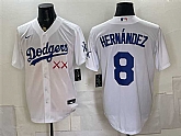 Men's Los Angeles Dodgers x KAWS #8 Enrique Hernandez White Vapor Premier Limited Stitched Jersey,baseball caps,new era cap wholesale,wholesale hats