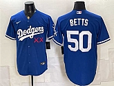 Men's Los Angeles Dodgers x KAWS #50 Mookie Betts Royal Vapor Premier Limited Stitched Jersey,baseball caps,new era cap wholesale,wholesale hats