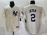 Men's New York Yankees #2 Derek Jeter Cream 2026 Field of Dreams Stadium Stitched Jersey1,baseball caps,new era cap wholesale,wholesale hats