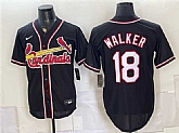 Men's St. Louis Cardinals #18 Jordan Walker 2026 Fashion Replica Black Out Stitched Jersey,baseball caps,new era cap wholesale,wholesale hats