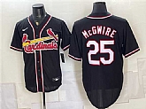 Men's St. Louis Cardinals #25 Mark McGwire 2026 Fashion Replica Black Out Stitched Jersey,baseball caps,new era cap wholesale,wholesale hats