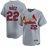 Men's St. Louis Cardinals #22 Joshua Baez Gray 2024 Away Limited Stitched Jersey Dzhi,baseball caps,new era cap wholesale,wholesale hats