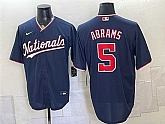 Men's Washington Nationals #5 CJ Abrams Navy Stitched Jersey,baseball caps,new era cap wholesale,wholesale hats
