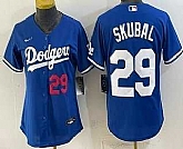 Women's Los Angeles Dodgers #29 Tarik Skubal Blue Cool Base Stitched Jersey,baseball caps,new era cap wholesale,wholesale hats