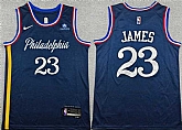 Men's Philadelphia 76ers #23 LeBron James Navy 2026 City Edition With Patch Stitched Jersey,baseball caps,new era cap wholesale,wholesale hats