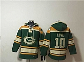 Men's Green Bay Packers #10 Jordan Love Green Lace-Up Pullover Hoodie,baseball caps,new era cap wholesale,wholesale hats