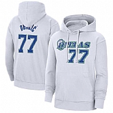 Men's Dallas Mavericks #77 Luka Doncic White Pullover Hoodie,baseball caps,new era cap wholesale,wholesale hats