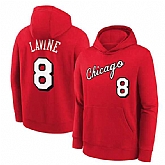 Men's Chicago Bulls #8 Zach lavine Red Pullover Hoodie,baseball caps,new era cap wholesale,wholesale hats