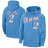 Men's Los Angeles Clippers #2 Kawhi Leonard Blue Pullover Hoodie,baseball caps,new era cap wholesale,wholesale hats