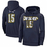 Men's Denver Nuggets #15 Nikola Jokic Navy Pullover Hoodie,baseball caps,new era cap wholesale,wholesale hats